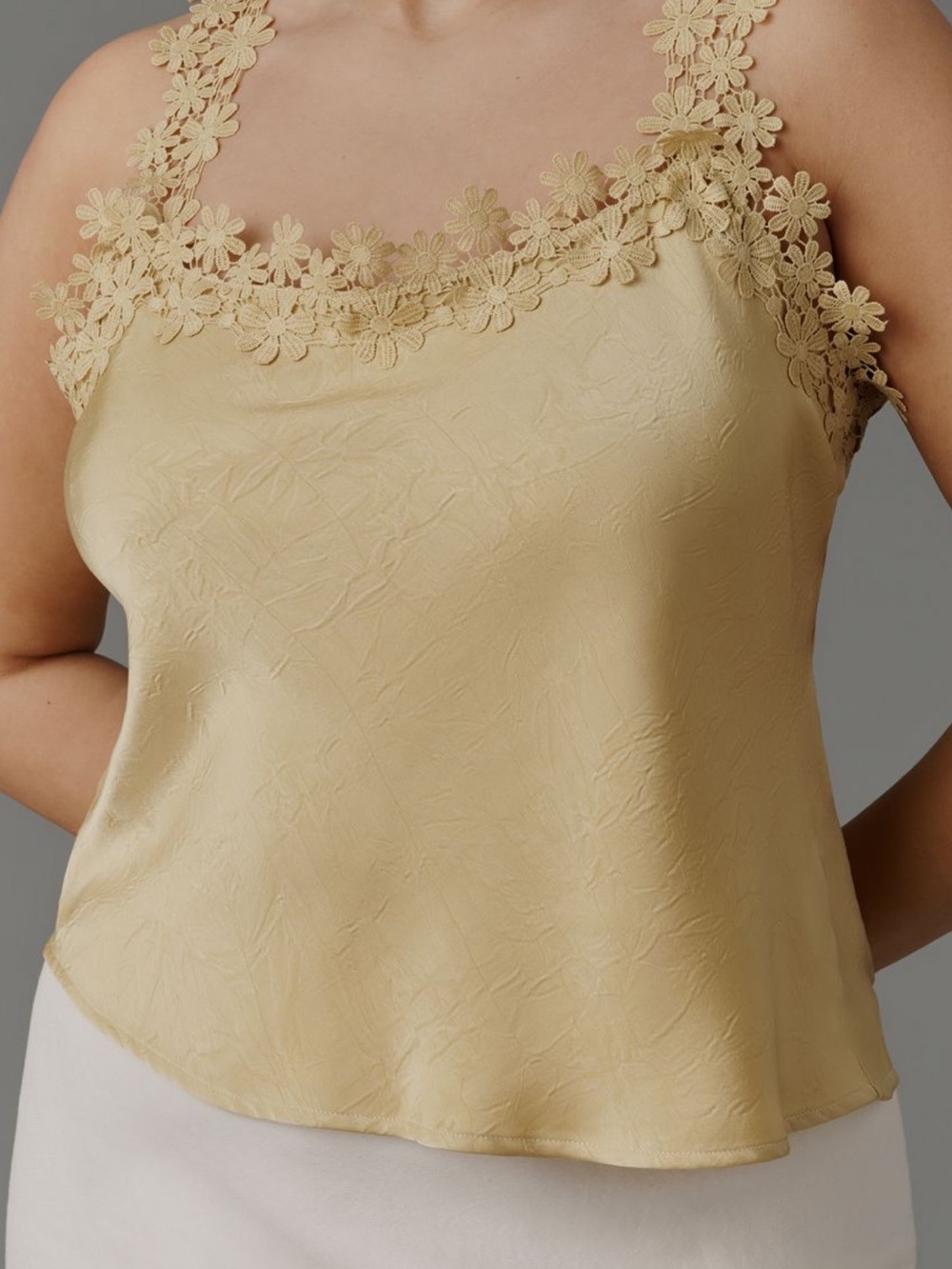 Blue Tassel Sleeveless Floral Top - S
